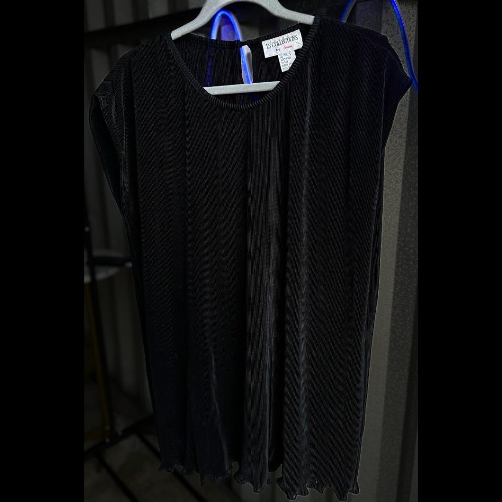 Ls Collections By Sunu Plisse Longline Top Tunic Mini Dress